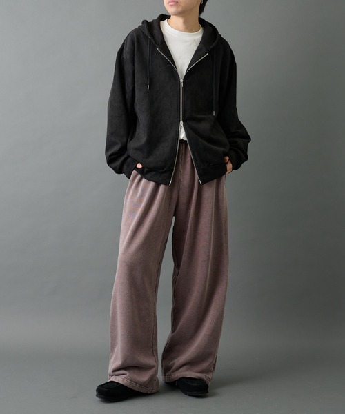 シンセティックスエードダブルジップパーカー（パーカー）｜COLONY
