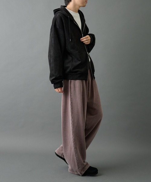 シンセティックスエードダブルジップパーカー（パーカー）｜COLONY