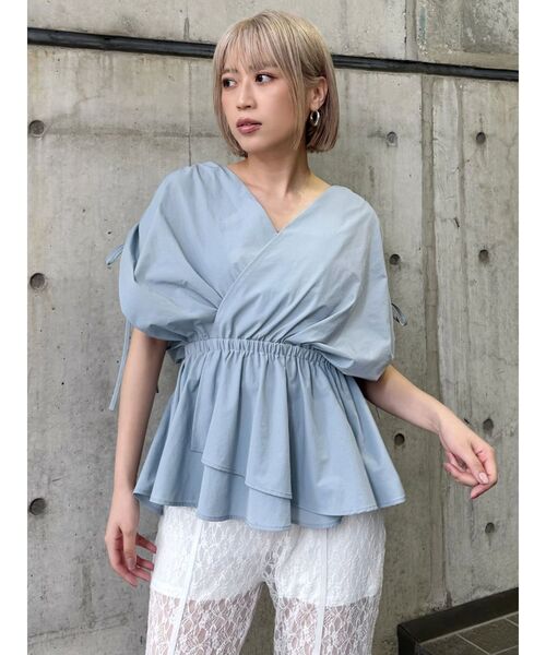 MURUA（ムルーア）の「ギャザースリーブブラウス（シャツ/ブラウス