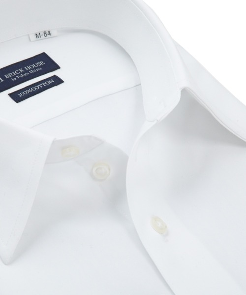 TOKYO SHIRTS(トウキョウシャツ)の「【透け防止】 形態安定ノンアイロン レギュラー 長袖ビジネスワイシャツ 白無地(ビジネスシャツ・メンズ・ホワイト・首回り39cm-裄丈80cm/首回り39cm-裄丈84cm/首回り41cm-裄丈82cm/首回り41cm-裄丈86cm/首回り42cm-裄丈82cm/首回り42cm-裄丈86cm/首回り43cm-裄丈82cm/首回り43cm-裄丈86cm/首回り37cm-裄丈80cm/首回り37cm-裄丈84cm)」の2枚目の写真