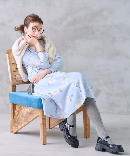 Chesty(チェスティー)の「フローラルプリントワンピース(ワンピース・レディース・ブルー/ホワイト/ミント・0/1)」の10枚目の写真