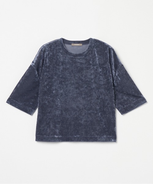 HELIOPOLE（エリオポール）の「SHEER VELOUR TEE（Tシャツ/カットソー・レディース・ダークブラウン/アイボリー/ブルー・38）」の3枚目の写真