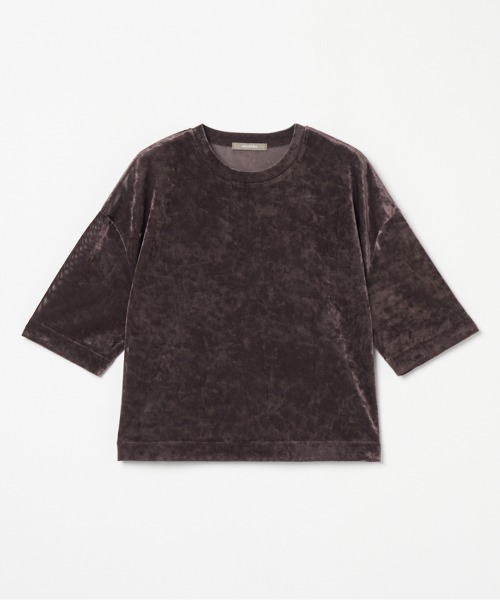 HELIOPOLE(エリオポール)の「SHEER VELOUR TEE(Tシャツ/カットソー・レディース・ダークブラウン/アイボリー/ブルー・38)」の4枚目の写真