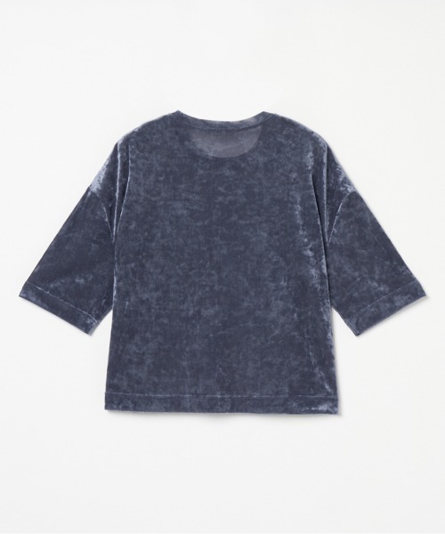 HELIOPOLE(エリオポール)の「SHEER VELOUR TEE(Tシャツ/カットソー・レディース・ダークブラウン/アイボリー/ブルー・38)」の5枚目の写真
