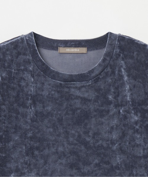 HELIOPOLE(エリオポール)の「SHEER VELOUR TEE(Tシャツ/カットソー・レディース・ダークブラウン/アイボリー/ブルー・38)」の6枚目の写真