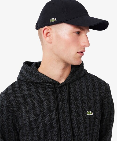 LACOSTE（ラコステ）の「オールオーバーモノグラムスウェットフーディー（パーカー・メンズ・ブラック/グリーン・2/3/4/5）」の6枚目の写真