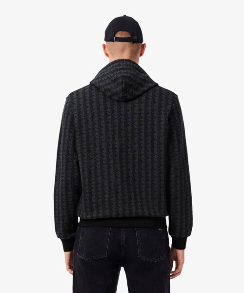 LACOSTE（ラコステ）の「オールオーバーモノグラムスウェットフーディー（パーカー・メンズ・ブラック/グリーン・2/3/4/5）」の7枚目の写真