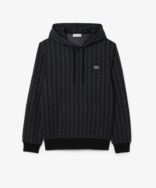 LACOSTE（ラコステ）の「オールオーバーモノグラムスウェットフーディー（パーカー・メンズ・ブラック/グリーン・2/3/4/5）」の8枚目の写真