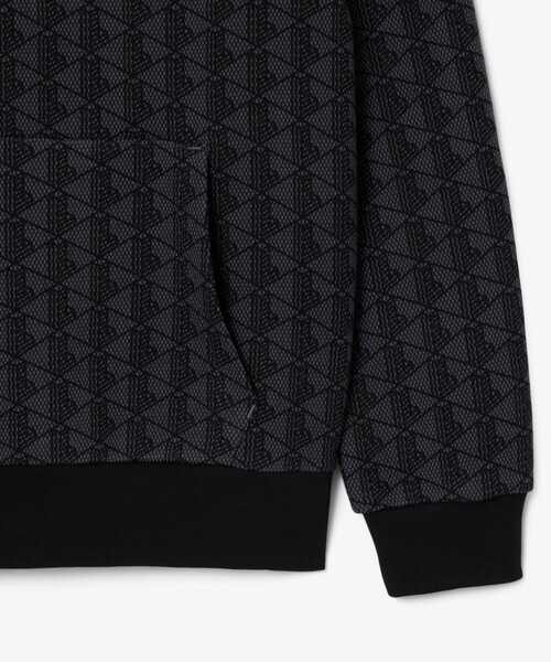 LACOSTE（ラコステ）の「オールオーバーモノグラムスウェットフーディー（パーカー・メンズ・ブラック/グリーン・2/3/4/5）」の10枚目の写真