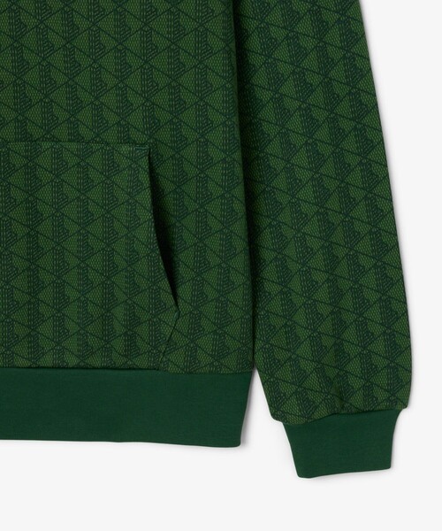LACOSTE（ラコステ）の「オールオーバーモノグラムスウェットフーディー（パーカー・メンズ・ブラック/グリーン・2/3/4/5）」の12枚目の写真