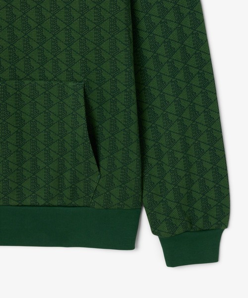 LACOSTE（ラコステ）の「オールオーバーモノグラムスウェットフーディー（パーカー・メンズ・ブラック/グリーン・2/3/4/5）」の5枚目の写真