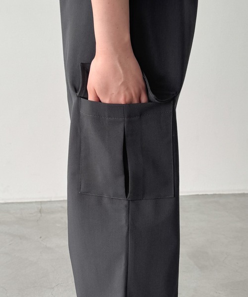 CANAL JEAN（キャナルジーン）の「diggity　ポリレーヨンカーゴイージーパンツ（その他パンツ・レディース・チャコールグレー・ONE SIZE）」の2枚目の写真