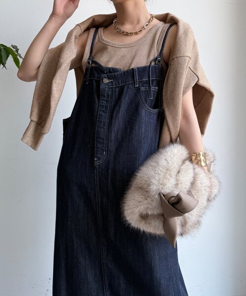 DouDou（ドゥドゥ）の「【WEB限定】デニムジャンスカ（ワンピース・レディース・ネイビー・FREE/SHORT）」の14枚目の写真