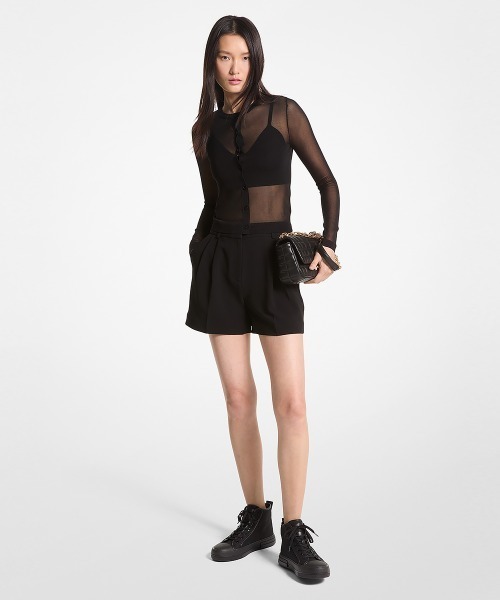 MICHAEL KORS(マイケルコース)の「プリーツ クレープ ショートパンツ(その他パンツ・レディース・ブラック・0/2/4)」の1枚目の写真