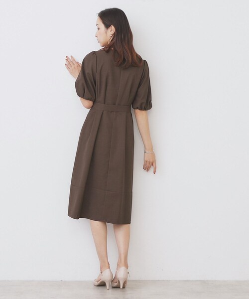 index（インデックス）の「タックパフスリーブワンピース【洗濯機洗い可/イージーアイロン】（ワンピース・レディース・ブラウン系その他/キャメル/ネイビー・42/40/38/36）」の16枚目の写真