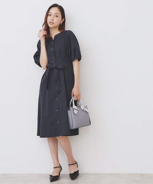 index（インデックス）の「タックパフスリーブワンピース【洗濯機洗い可/イージーアイロン】（ワンピース・レディース・ブラウン系その他/キャメル/ネイビー・42/40/38/36）」の22枚目の写真