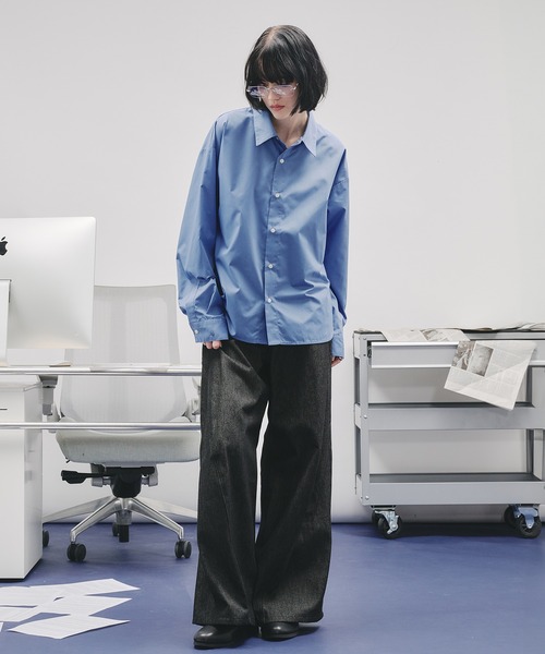 SELLE GLANT(セレグランテ)の「ASSORT BASIC REGULAR SHIRT/アソートベーシックレギュラーシャツ(シャツ/ブラウス・メンズ・アイボリー/ブルー・SMALL/MEDIUM/LARGE)」の10枚目の写真
