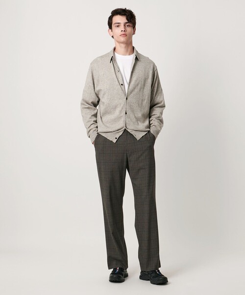 UNITED ARROWS（ユナイテッドアローズ）の「ピマコットン アルパカ ポロカラー カーディガン（カーディガン/ボレロ・メンズ・ライトグレー/ターコイズブルー系・XL/L/M/S）」の4枚目の写真