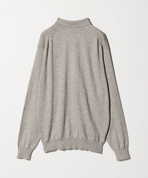 UNITED ARROWS（ユナイテッドアローズ）の「ピマコットン アルパカ ポロカラー カーディガン（カーディガン/ボレロ・メンズ・ライトグレー/ターコイズブルー系・XL/L/M/S）」の11枚目の写真