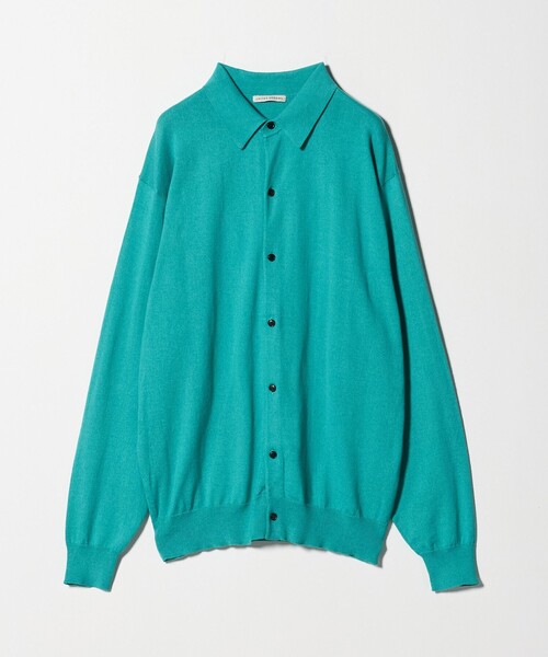 UNITED ARROWS（ユナイテッドアローズ）の「ピマコットン アルパカ ポロカラー カーディガン（カーディガン/ボレロ・メンズ・ライトグレー/ターコイズブルー系・XL/L/M/S）」の15枚目の写真