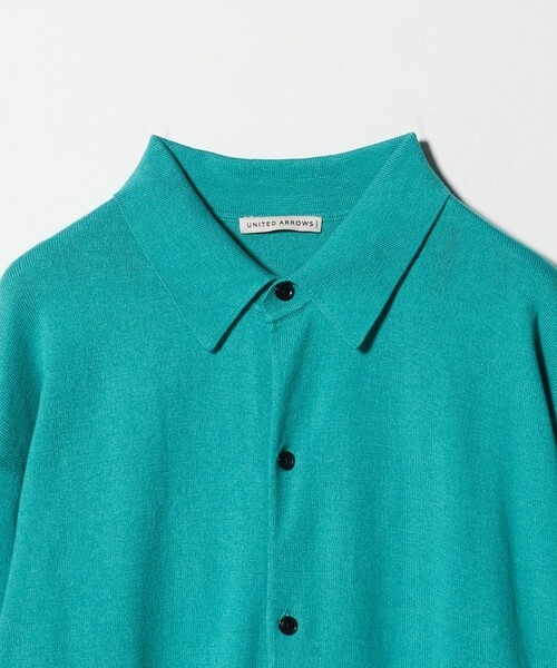 UNITED ARROWS（ユナイテッドアローズ）の「ピマコットン アルパカ ポロカラー カーディガン（カーディガン/ボレロ・メンズ・ライトグレー/ターコイズブルー系・XL/L/M/S）」の17枚目の写真