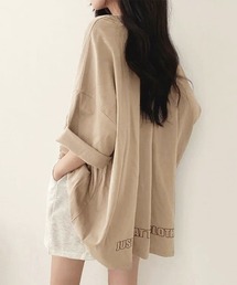 ロゴTシャツ ゆったり プルオーバー夏服
