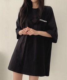 ロゴTシャツ ゆったり プルオーバー夏服