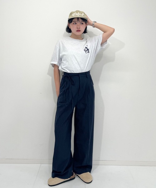 ZOZOMARKET(ゾゾマーケット)の「ZOZOMARKET by tomoka - リボンデザインワイドスラックス(スラックス・レディース・ネイビー×ホワイト/ブラック・マルチサイズ)」の21枚目の写真