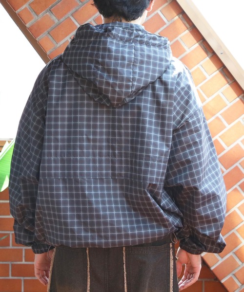 8(eight)(エイト)の「チェックフードブルゾン(ブルゾン・メンズ・ブラック/ネイビー/ブラウン/レッド・MEDIUM/LARGE)」の16枚目の写真