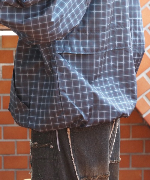 8(eight)(エイト)の「チェックフードブルゾン(ブルゾン・メンズ・ブラック/ネイビー/ブラウン/レッド・MEDIUM/LARGE)」の11枚目の写真