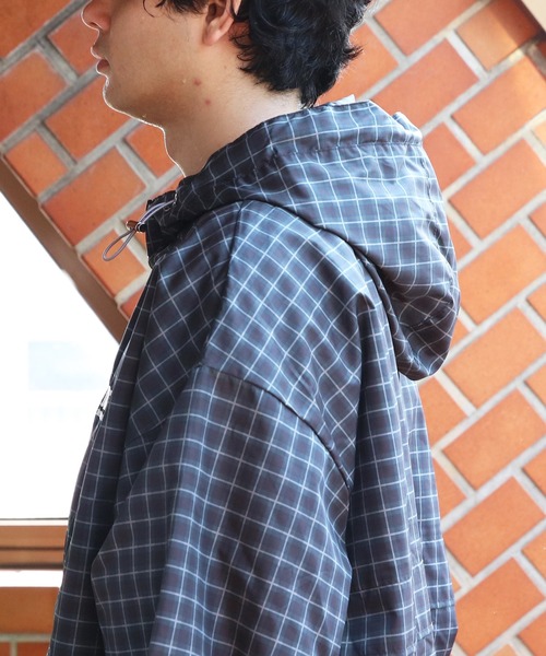 8(eight)(エイト)の「チェックフードブルゾン(ブルゾン・メンズ・ブラック/ネイビー/ブラウン/レッド・MEDIUM/LARGE)」の15枚目の写真