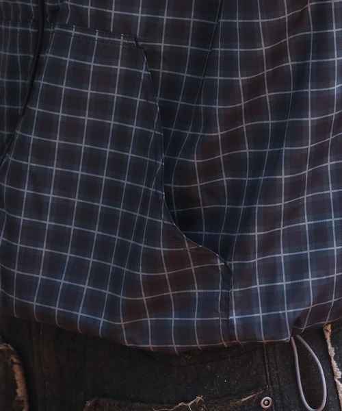 8(eight)(エイト)の「チェックフードブルゾン(ブルゾン・メンズ・ブラック/ネイビー/ブラウン/レッド・MEDIUM/LARGE)」の12枚目の写真