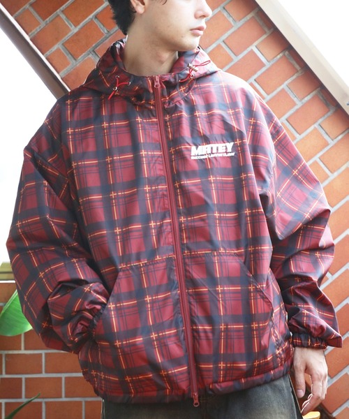 8(eight)(エイト)の「チェックフードブルゾン(ブルゾン・メンズ・ブラック/ネイビー/ブラウン/レッド・MEDIUM/LARGE)」の18枚目の写真