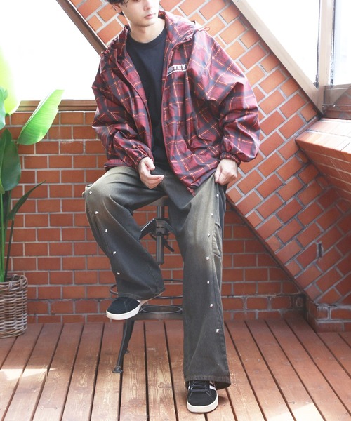 8(eight)(エイト)の「チェックフードブルゾン(ブルゾン・メンズ・ブラック/ネイビー/ブラウン/レッド・MEDIUM/LARGE)」の19枚目の写真