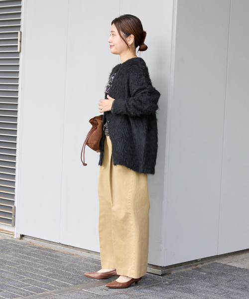 JOURNAL STANDARD（ジャーナルスタンダード）の「《WEB限定追加》シャギーカーディガン（カーディガン/ボレロ・レディース・ピンク/ブラック/チャコールグレー・FREE）」の12枚目の写真