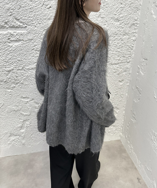 JOURNAL STANDARD（ジャーナルスタンダード）の「《WEB限定追加》シャギーカーディガン（カーディガン/ボレロ・レディース・ピンク/ブラック/チャコールグレー・FREE）」の17枚目の写真