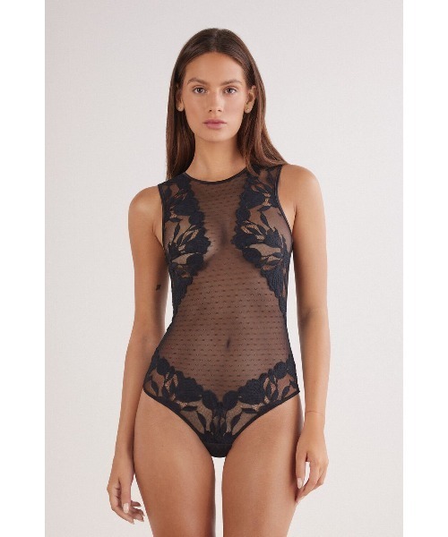 セール】All About Flowers レース＆チュール ボディスーツ（インナー