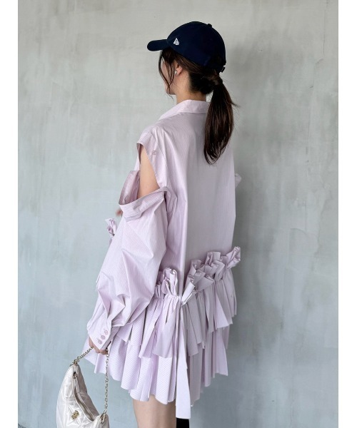 SNIDEL（スナイデル）の「リボンシャツ（ワンピース）」 - WEAR