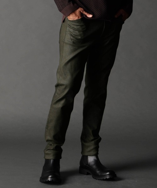 NICOLE CLUB FOR MEN(ニコルクラブフォーメン)の「ムラ箔プリント ガムストレッチパンツ(その他パンツ・メンズ・ダークカーキ/ブラック/ダークブラウン/ライトグレー・LARGE/X-LARGE/MEDIUM/SMALL)」の4枚目の写真