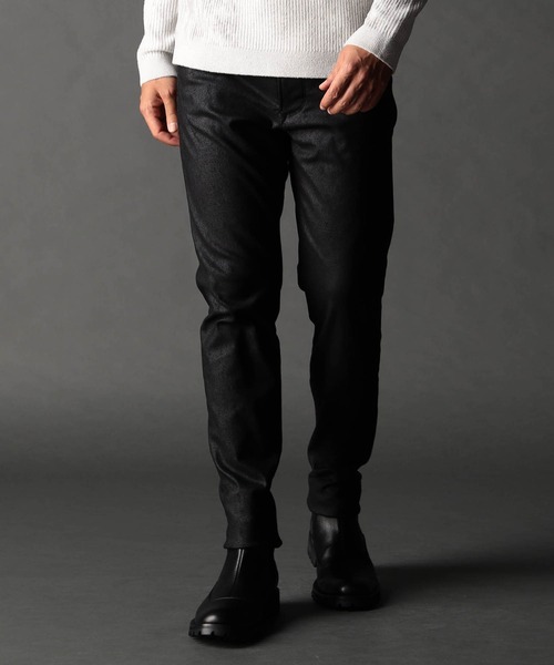 NICOLE CLUB FOR MEN(ニコルクラブフォーメン)の「ムラ箔プリント ガムストレッチパンツ(その他パンツ・メンズ・ダークカーキ/ブラック/ダークブラウン/ライトグレー・LARGE/X-LARGE/MEDIUM/SMALL)」の2枚目の写真