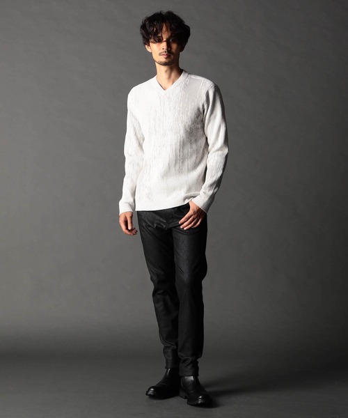 NICOLE CLUB FOR MEN(ニコルクラブフォーメン)の「ムラ箔プリント ガムストレッチパンツ(その他パンツ・メンズ・ダークカーキ/ブラック/ダークブラウン/ライトグレー・LARGE/X-LARGE/MEDIUM/SMALL)」の8枚目の写真