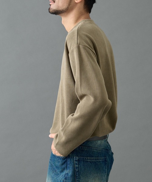 COLONY 2139(コロニートゥーワンスリーナイン)の「カットモールプルオーバー(Tシャツ/カットソー・メンズ・ホワイト/ブラック/グレイッシュベージュ・LARGE/MEDIUM)」の20枚目の写真