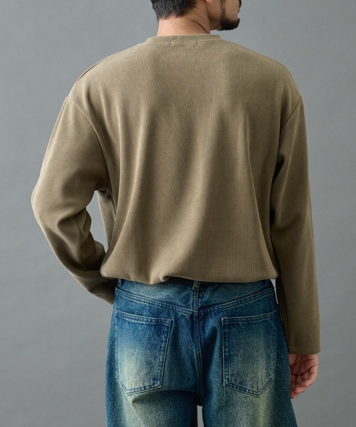 COLONY 2139(コロニートゥーワンスリーナイン)の「カットモールプルオーバー(Tシャツ/カットソー・メンズ・ホワイト/ブラック/グレイッシュベージュ・LARGE/MEDIUM)」の21枚目の写真