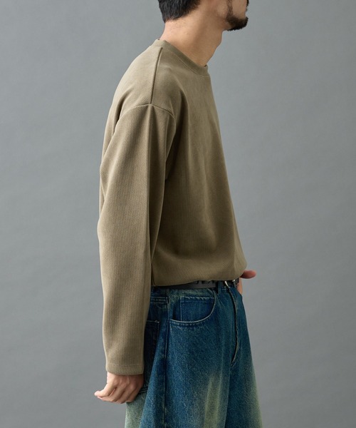 COLONY 2139(コロニートゥーワンスリーナイン)の「カットモールプルオーバー(Tシャツ/カットソー・メンズ・ホワイト/ブラック/グレイッシュベージュ・LARGE/MEDIUM)」の22枚目の写真