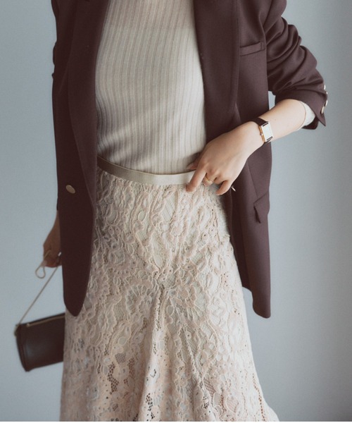 anuans（アニュアンス）の「ベロアレースナロースカート（スカート・レディース・ホワイト/イエロー系その他/ブラック・MEDIUM/SMALL）」の22枚目の写真