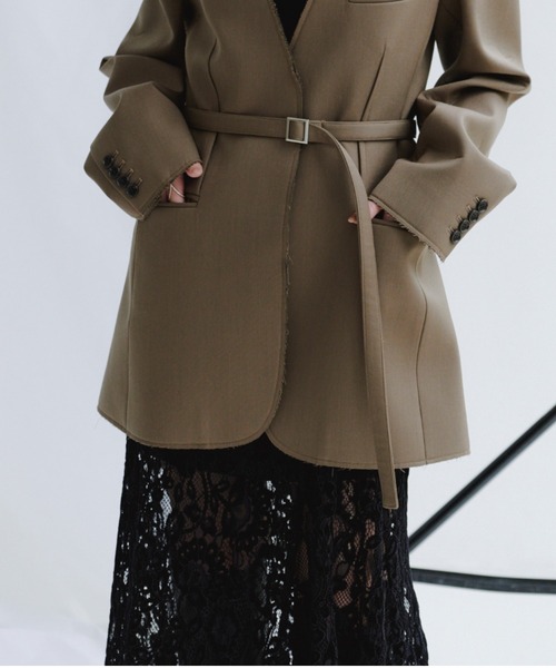 ベロアレースナロースカート（スカート）｜anuans（アニュアンス）の