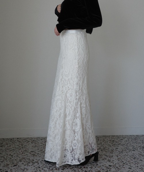 anuans（アニュアンス）の「ベロアレースナロースカート（スカート・レディース・ホワイト/イエロー系その他/ブラック・MEDIUM/SMALL）」の16枚目の写真