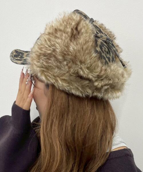 WEGO（ウィゴー）の「WEGO/レオパードドッグイヤーキャップ（キャップ・レディース・その他1・FREE）」の2枚目の写真