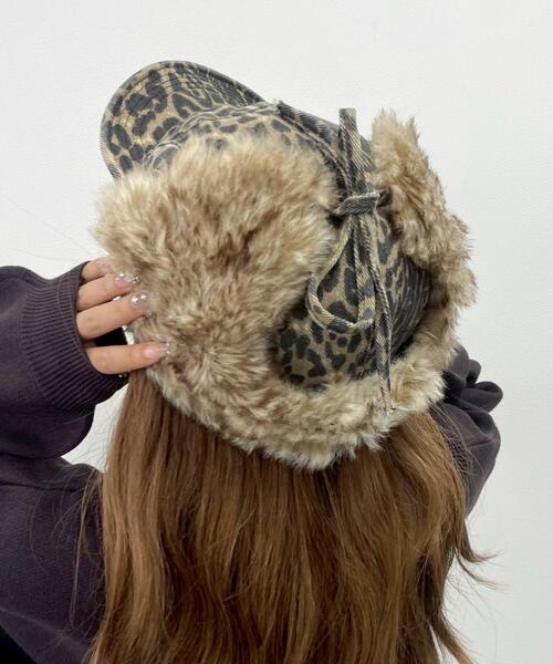 WEGO（ウィゴー）の「WEGO/レオパードドッグイヤーキャップ（キャップ・レディース・その他1・FREE）」の3枚目の写真