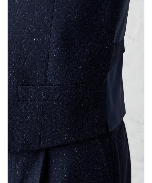 Perfect Suit FActory（パーフェクトスーツファクトリー）の「シルクネップ　ホームスパンベスト　グレー/ブラウン/ネイビー（スーツベスト・メンズ・グレー/ネイビー/ブラウン・M/L/S/LL）」の10枚目の写真